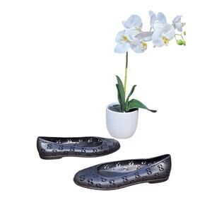 Gucci Black Rubber GG Ballet Flats size euro 38